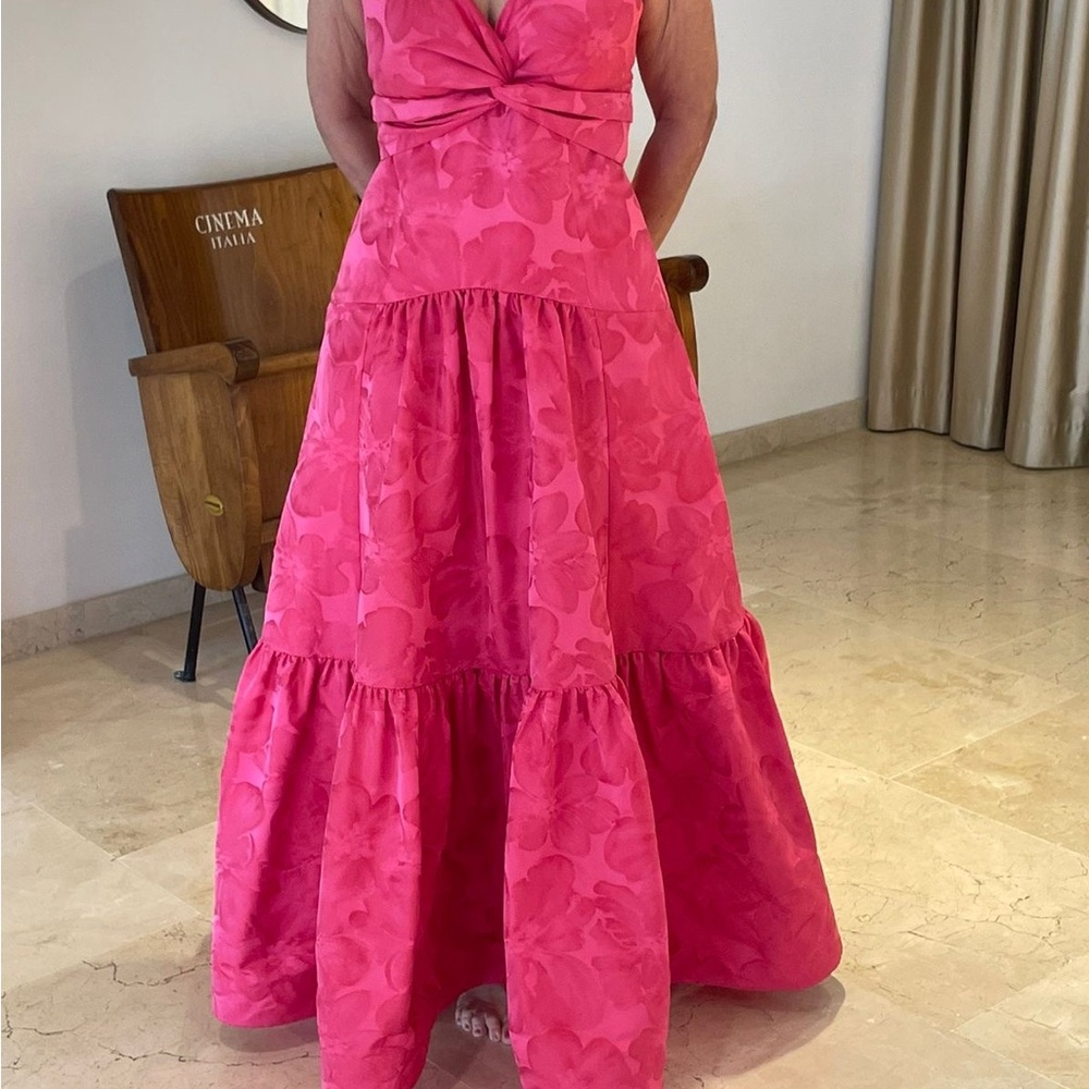Elegant Pink Silvia Tcherassi Floral Maxi Dress
